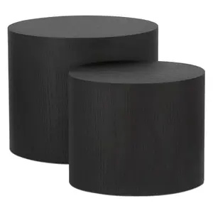Wooden side table set Alterego Sokle (x2) image-1