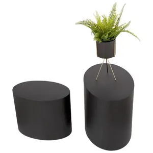 Wooden side table set Alterego Sokle (x2) image-2