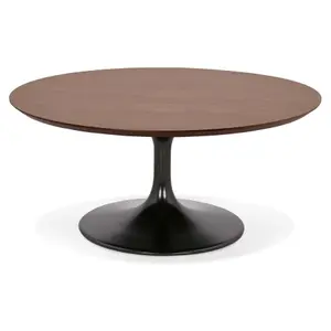 Round wooden coffee table Alterego Buster Mini image-0