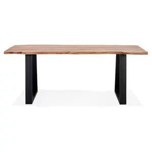 Industrial-style solid wood dining table Alterego Rafa image-0