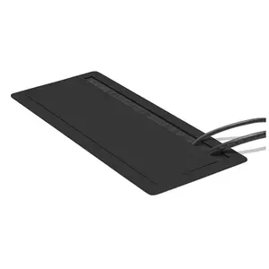 Vit kabelgenomföring i vit metall för kontor Alterego Sloti image-1