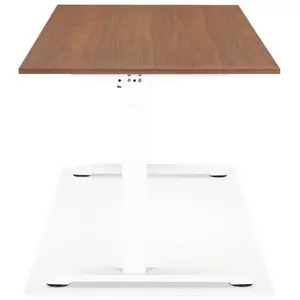 Bureau réglable en hauteur en bois noyer et métal Alterego Osmose image-2