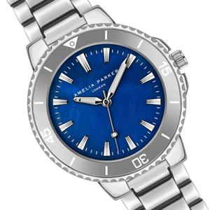 Relógio com bracelete feminino Amelia Parker Aquelle Link image-1