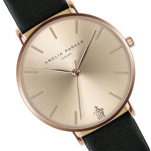 Skórzany zegarek dla kobiet Amelia Parker Gold Sky image-4