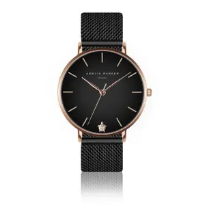 Women's watch Amelia Parker Midnight Moon Black Mesh