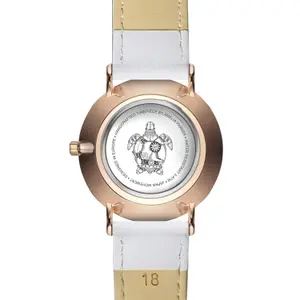 Relógio de cabedal para mulheres Amelia Parker Classique White image-1