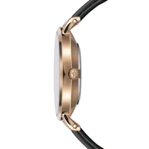 Lederuhr Frau Amelia Parker Petite Rose Black image-1