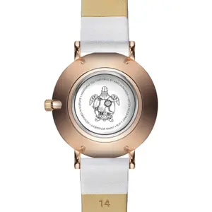 Leather watch woman Amelia Parker Petite Classique White image-1
