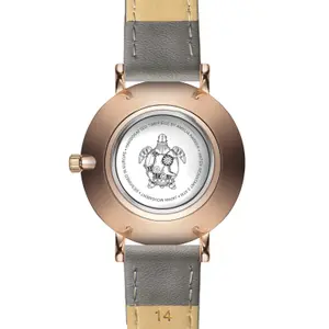 Relógio de cabedal para mulheres Amelia Parker Petite Rose Grey image-1