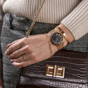 Women's watch Amelia Parker Grand Noir Mesh image-1