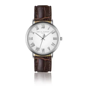 Relógio de cabedal para mulheres Amelia Parker Grand Blanc Brown image-0