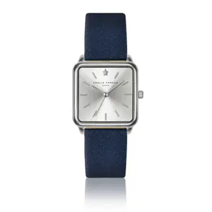 Leather watch woman Amelia Parker Plaza Dark blue image-0