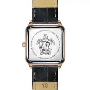 Skórzany zegarek dla kobiet Amelia Parker Night Plaza Black image-1