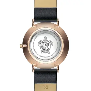 Relógio de cabedal para mulheres Amelia Parker Midnight Sky Black image-3