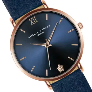 Montre cuir femme Amelia Parker Midnight Sky Dark blue image-4