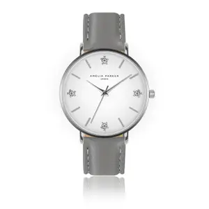 Montre cuir femme Amelia Parker White Reef image-0