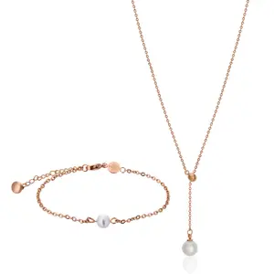 Necklace and bracelet set Amelia Parker Raindrop