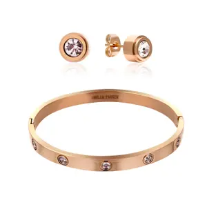 Ensemble bracelet et boucles d'oreilles femme Amelia Parker Sparkle image-0