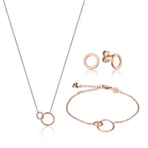 Ensemble collier, boucles d'oreilles et bracelet femme Amelia Parker Eternal image-0