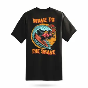 T-Shirt American Socks Wave to the Grave image-1