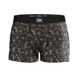 Boxer American Socks Dancing Skeletons image-0