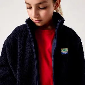 Zip-Up Loose Short Fleece Child American Vintage Hoktown image-4