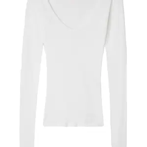 Women's long sleeve V-neck T-shirt American Vintage Massachusetts