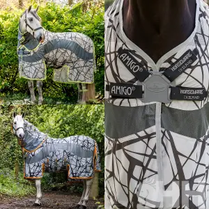 Rovarriasztó takaró nyakvédővel lovaknak Amigo CamoFly image-1