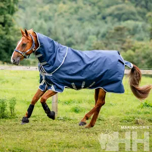 Buitenkleed waterdicht met deken voor de hals voor paarden Amigo Medium 250g image-1