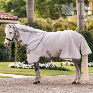 Couverture anti-moscas/verão para cavalo com capa de pescoço Amigo Bug Rug Plus 206 cm