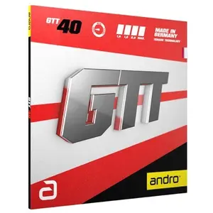 Revestimento de raquete de ténis de mesa em borracha andro GTT 40 image-0
