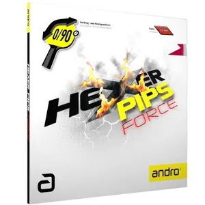 Revestimento de raquete de ténis de mesa em borracha andro Hexer Pips Force image-0