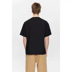 T-shirt από βαμβάκι, βισκόζη και λινό Anerkjendt Villads image-3