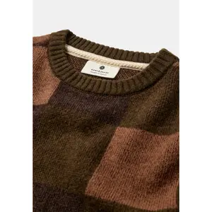 Checked Lambswool Jumper Anerkjendt Sune image-1