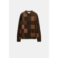 Checked Lambswool Jumper Anerkjendt Sune image-2