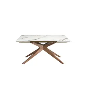 Mesa de comedor extensible rectangular de mármol Angel Cerdà