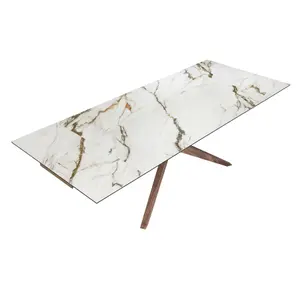 Mesa de comedor extensible rectangular de mármol Angel Cerdà image-3