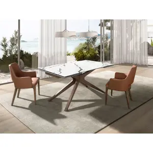 Mesa de comedor extensible rectangular de mármol Angel Cerdà image-4