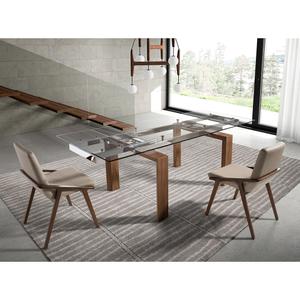 Rozkládací jídelní stůl sklo a dřevo Angel Cerdà image-4