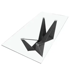 Rektangulært spisebord i glas Angel Cerdà image-4