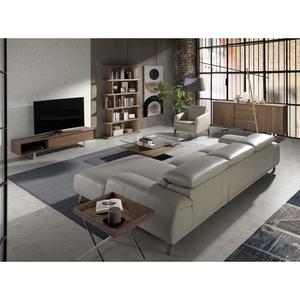 Table basse carrée en verre et noyer Angel Cerdà image-4