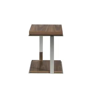 Table d'angle de noyer et acier Angel Cerdà image-2