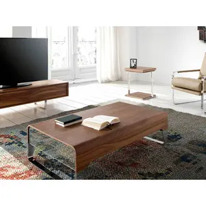 Table d'angle de noyer et acier Angel Cerdà image-4