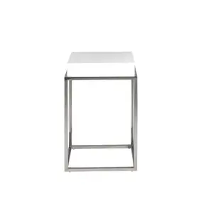 Wood and steel corner table Angel Cerdà image-0
