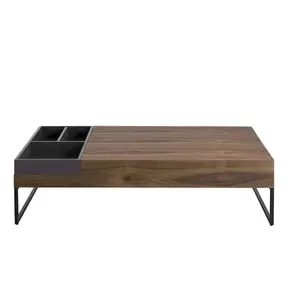 Rectangular walnut coffee table Angel Cerdà image-1
