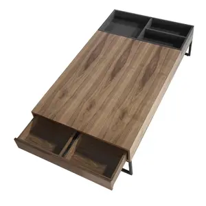 Rectangular walnut coffee table Angel Cerdà image-2
