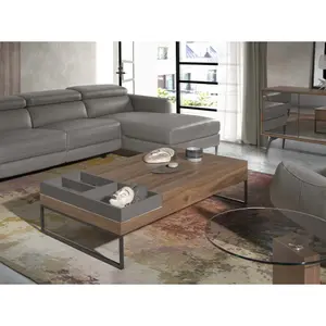 Rectangular walnut coffee table Angel Cerdà image-3