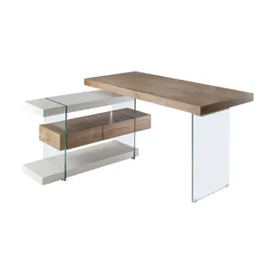 Bureau van notenhout en gehard glas Angel Cerdà image-2