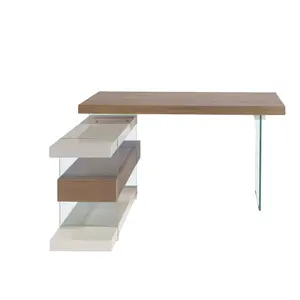 Bureau van notenhout en gehard glas Angel Cerdà image-0
