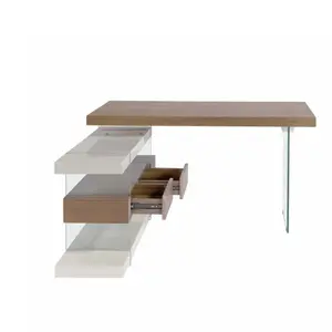 Bureau van notenhout en gehard glas Angel Cerdà image-3
